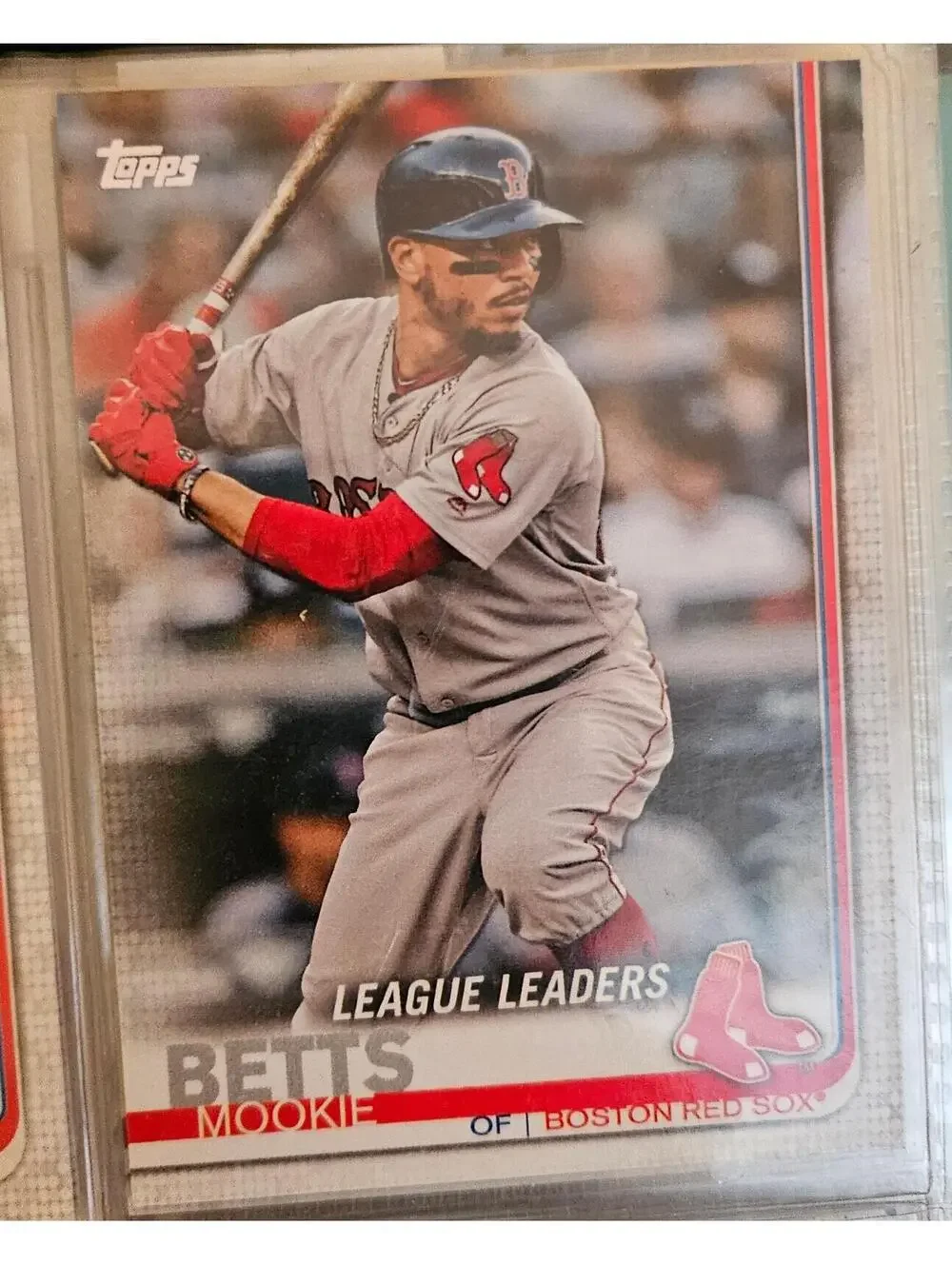 Mookie Betts 2019 Topps #312 League Leaders Batting Average Boston Red Sox